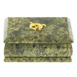 Шкатулка &quot;Ларец&quot; из змеевика 12х7,5х6 см — 