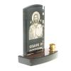 Икона с подсвечником "Спаситель" камень обсидиан фото 2 — 