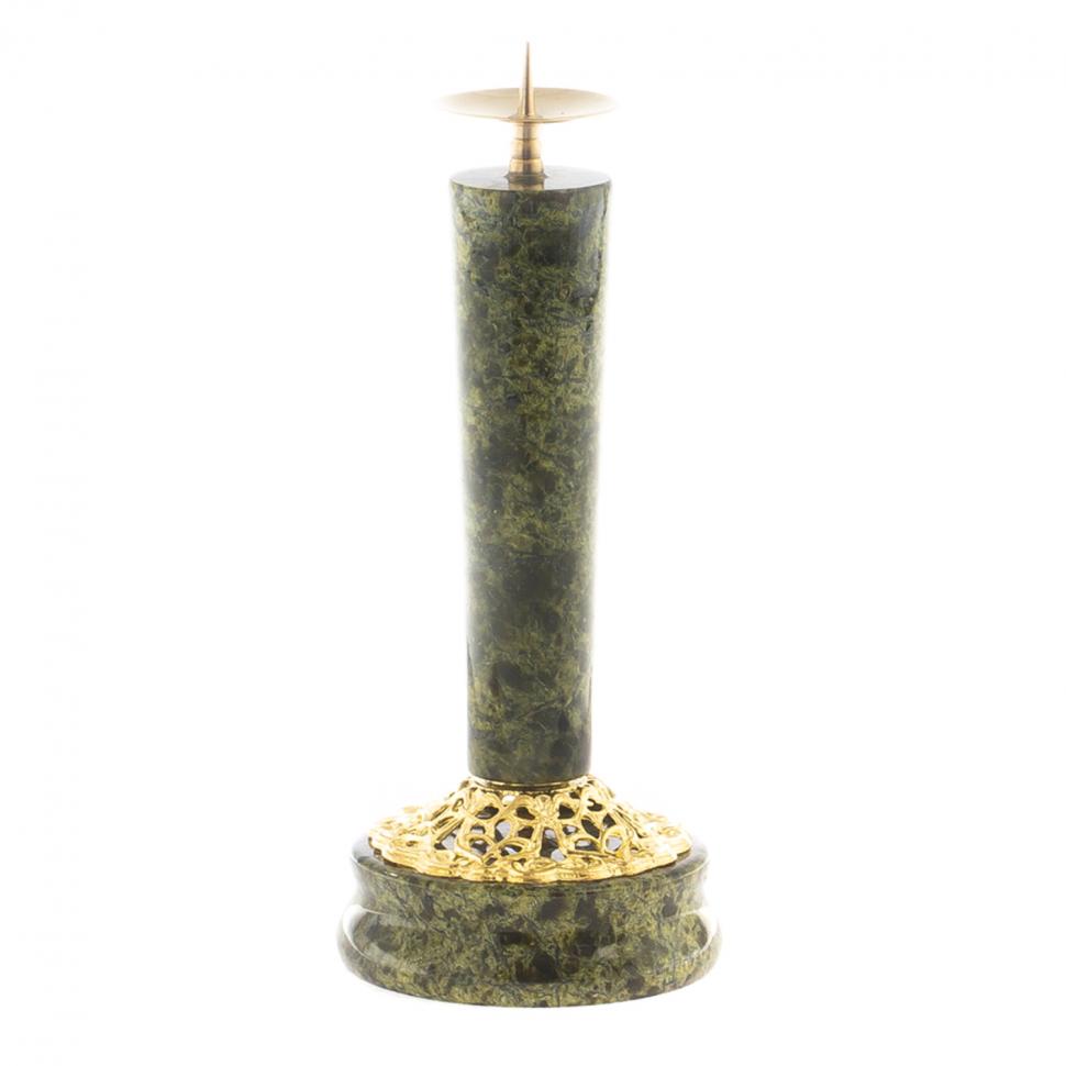 Подсвечник из светлого змеевика фото 1 — 