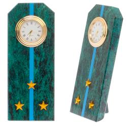 Часы &quot;Погон старший лейтенант ВВС, ВКС, ВДВ&quot; камень змеевик — 