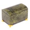 Шкатулка "Сундук" малый из змеевика на ножках 10х6,5х7 см фото 1 — 