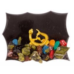 Магнит &quot;Ящерица&quot; змеевик круглая — 