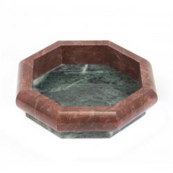 Пепельница каменная из лемезита и змеевика — 