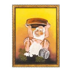 Картина &quot;Банька&quot; багет 36х46 см из каменной крошки — 