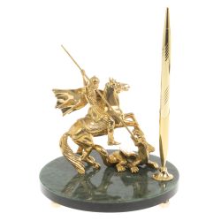 Статуэтка &quot;Георгий Победоносец&quot; с подставкой под ручку 15х15х21 см — 