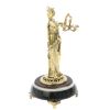 Статуэтка из бронзы "Фемида" на подставке из черного змеевика и мрамора фото 2 — 
