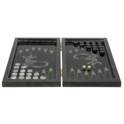 Нарды с гравировкой &quot;Орел / Ящерица&quot; камень гранит — 