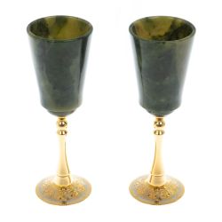 Фужеры &quot;Свадебные&quot; из нефрита Златоуст — 