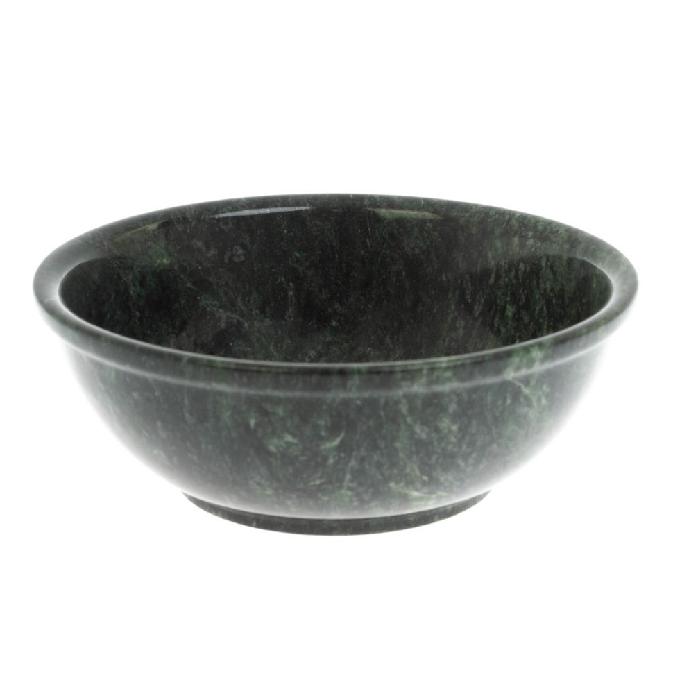 Тарелка из камня змеевик шабровский 13,5х13,5х5 см фото 1 — 