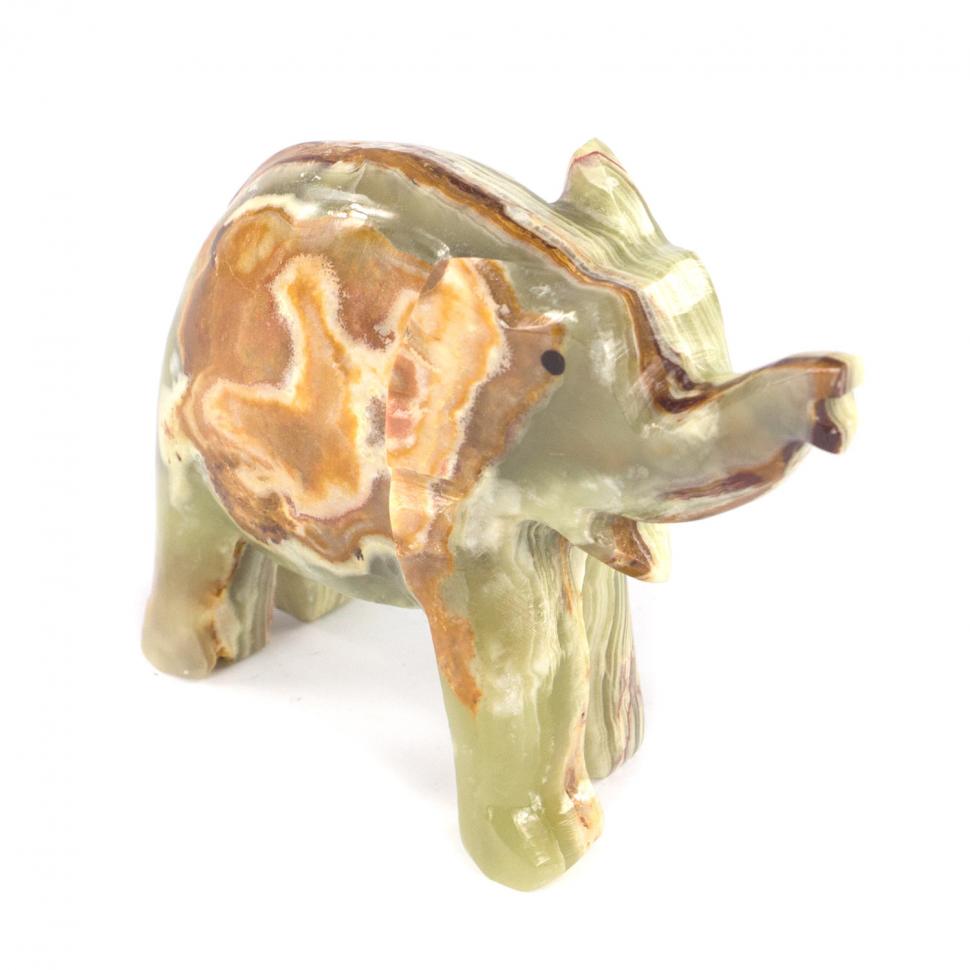Фигурка "Индийский слон" камень оникс 12,8х5х11,2 см (5) фото 1 — 