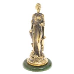 Бронзовая статуэтка &quot;Хозяйка медной горы&quot; на нефрите — 