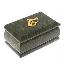 Шкатулка &quot;Ларец&quot; из змеевика 10,5х6х5 см — 