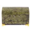 Шкатулка "Сундук" средний из змеевика на ножках 12х8х7 см фото 2 — 