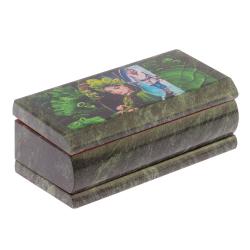 Шкатулка Хозяйка медной горы змеевик 14х7х5 см — 