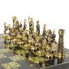 Шахматы бронзовые "Римские" доска змеевик 40х40 см фото 4 — 