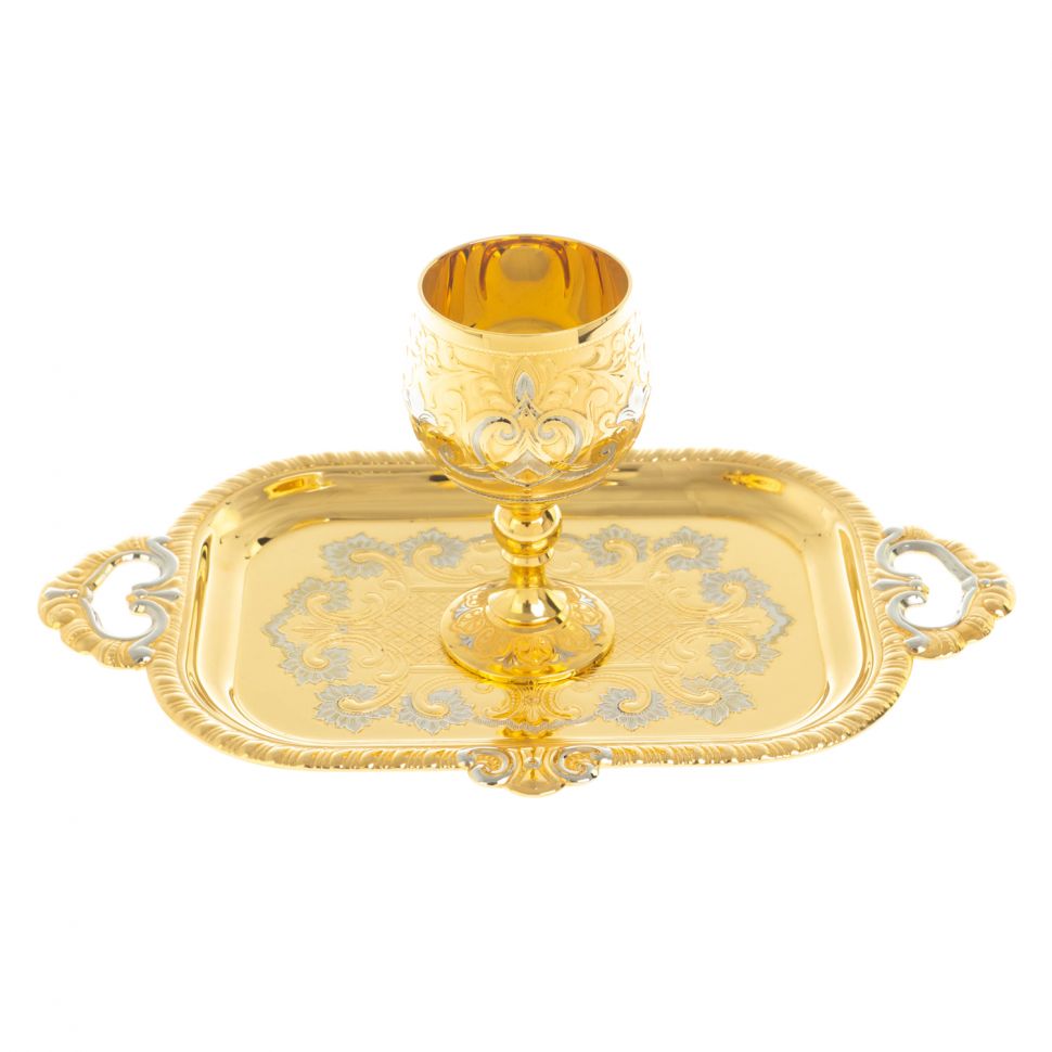 Рюмка на подносе "Узор" 50 мл Златоуст фото 1 — 