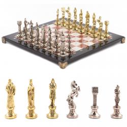 Шахматы &quot;Ренессанс&quot; доска 36х36 см мрамор лемезит фигуры цвет золото / серебро — 