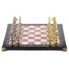 Шахматы "Ренессанс" доска 36х36 см мрамор лемезит фигуры цвет золото / серебро фото 2 — 