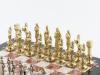 Шахматы "Ренессанс" доска 36х36 см мрамор лемезит фигуры цвет золото / серебро фото 4 — 
