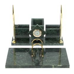 Письменный прибор &quot;Менеджер&quot; камень змеевик — 