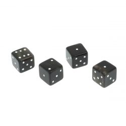 Кубики зарики 1 см черные 4 шт — 