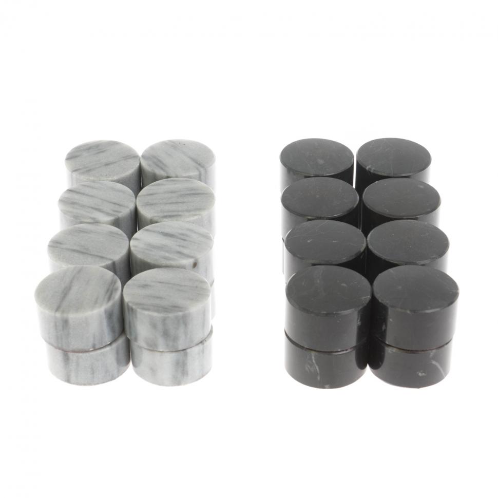 Фишки для игры в нарды 30 мм змеевик мрамор фото 1 — 