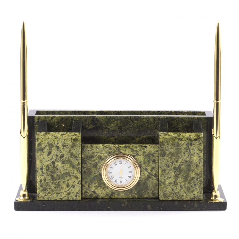 Письменный набор "Компакт" камень змеевик фото 1 — 