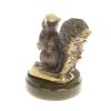 Статуэтка из бронзы "Белочка" на нефрите фото 3 — 