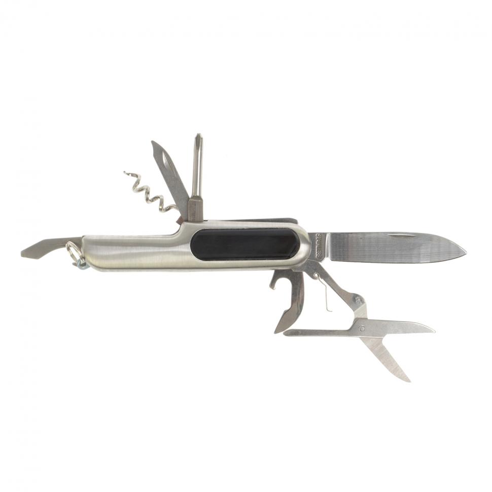 Нож мультитул складной 7 в 1 с камнем соколиный глаз фото 1 — 