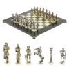 Шахматы "Галлы и Римляне" доска 36х36 см мрамор змеевик фото 1 — 