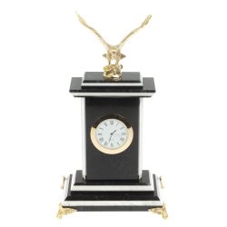 Часы &quot;Горный орел&quot; из змеевика и мрамора — 