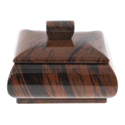 Шкатулка из коричневого обсидиана 9х7х6 см — 