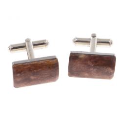 Запонки камень авантюрин прямоугольные — 