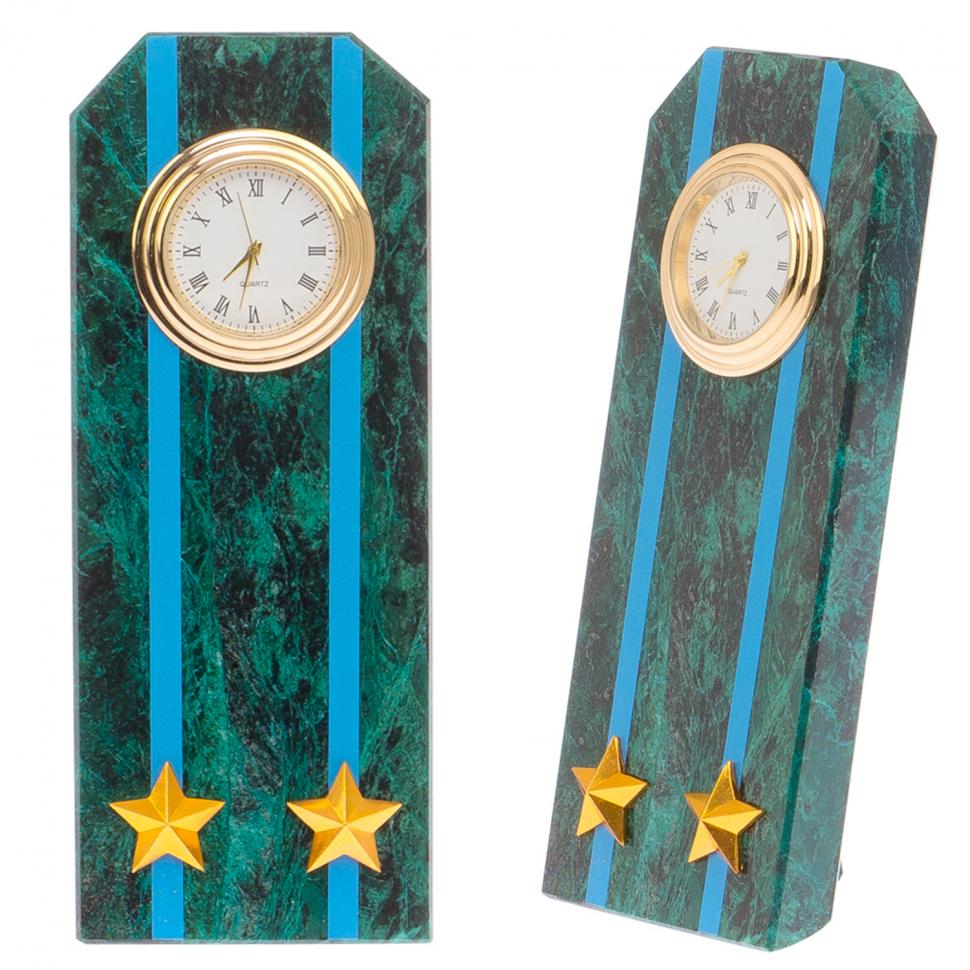 Часы "Погон подполковник ВВС, ВКС, ВДВ" камень змеевик фото 1 — 