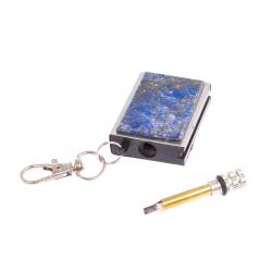 Брелок огниво &quot;Вечная спичка&quot; с накладкой из камня афганского лазурита 2,8х1,3х5 см — 