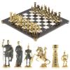 Настольные шахматы "Римские" бронза мрамор  40х40 см фото 1 — 