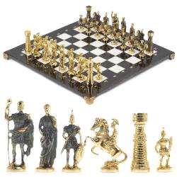 Настольные шахматы &quot;Римские&quot; бронза мрамор  40х40 см — 