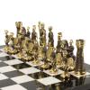 Настольные шахматы "Римские" бронза мрамор  40х40 см фото 4 — 