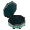Шкатулка из малахита "Восьмигранная" 13,5х13,5х5,5 см фото 4 — 