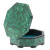 Шкатулка из малахита "Восьмигранная" 13,5х13,5х5,5 см фото 3 — 