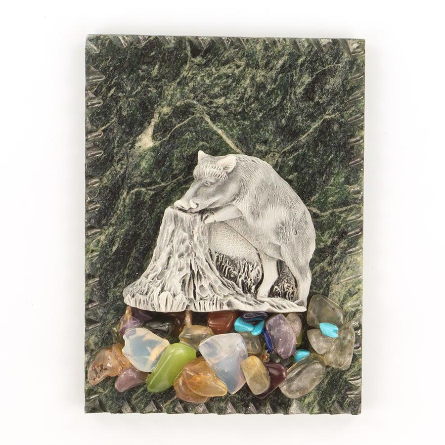 Магнит "Кабан" змеевик мрамолит фото 1 — 