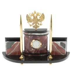 Письменный набор с визитницами &quot;Герб РФ&quot; креноид — 