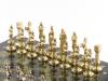 Шахматы "Ренессанс" доска 36х36 см змеевик фигуры цвет золото / серебро фото 4 — 