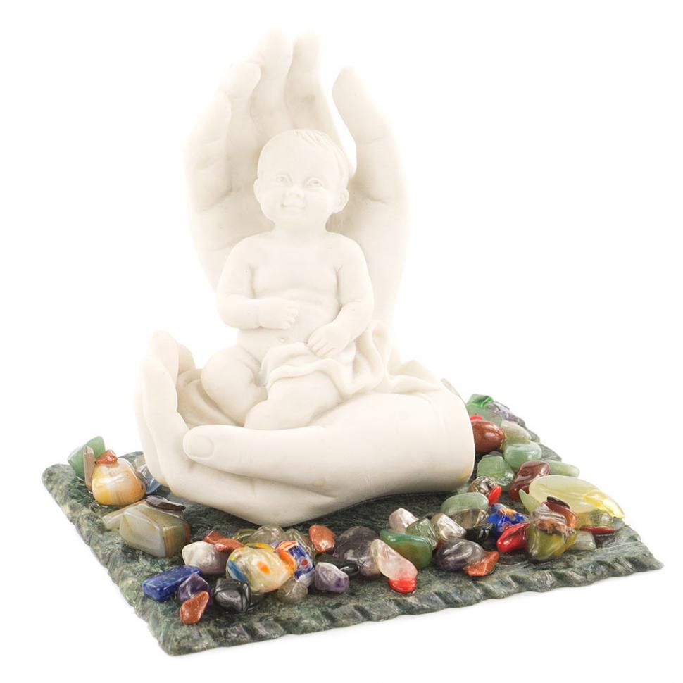 Сувенир "Родительская нежность" из мрамолита фото 1 — 