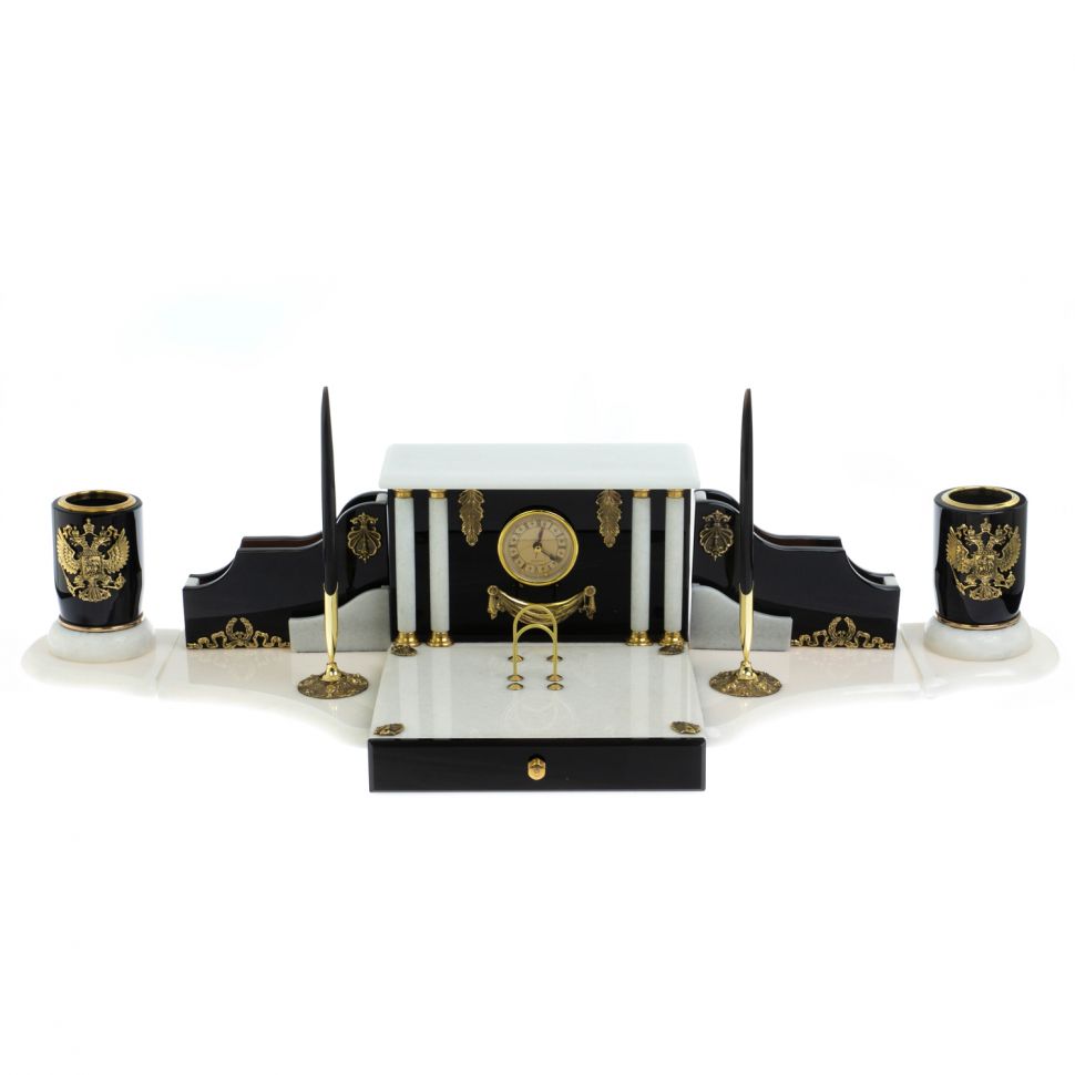 Набор из обсидиана и мрамора "Губернатор" фото 1 — 