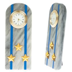 Часы-погон &quot;Полковник МЮ&quot; камень мрамор — 