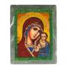 Икона настольная "Богородица" камень змеевик 9х7,2х3 см фото 3 — 