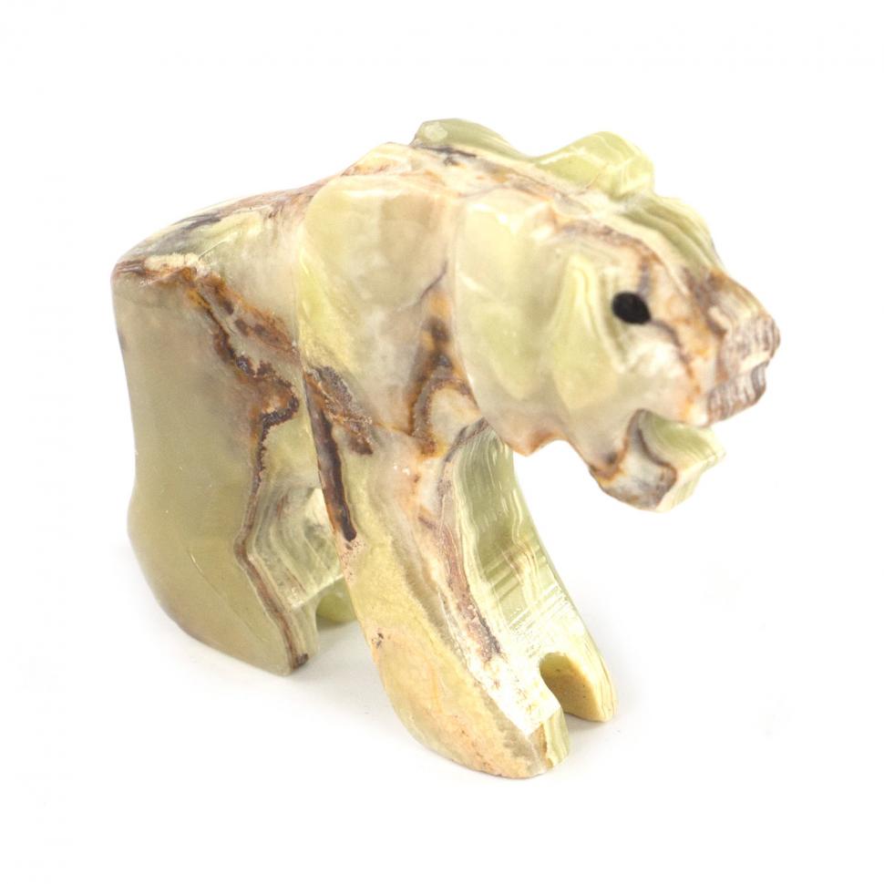 Фигурка из камня оникс "Тигренок" 6,2х2х5,3 см фото 1 — 