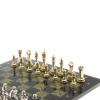 Шахматы турнирные "Стаунтон" доска 40х40 см камень змеевик фото 3 — 