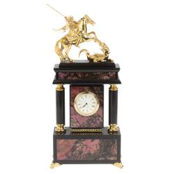 Часы &quot;Георгий Победоносец&quot; из родонита — 